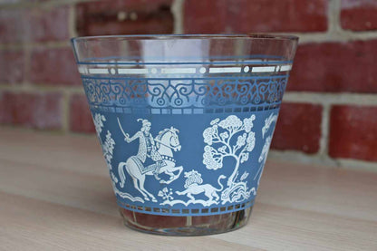 Jeannette Glass Company (Pennsylvania, USA) Wedgwood Blue Jasperware Ice Bucket