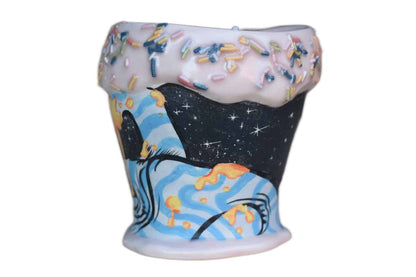 Handmade Ceramic Cup Shaped Like an Intergalactic Ice Cream Cone