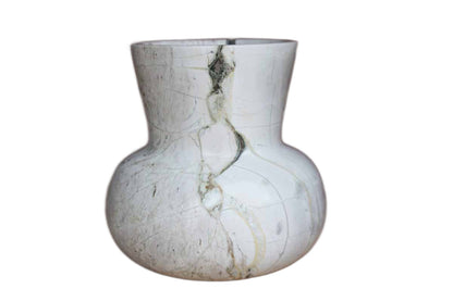 Hand Carved Gourd Shaped Stone Vase with Beautiful Striations of Color