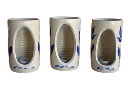 Williamsburg Pottery (Virgiia, USA) Salt Glazed Candle Lanterns, Set of 3