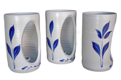 Williamsburg Pottery (Virgiia, USA) Salt Glazed Candle Lanterns, Set of 3
