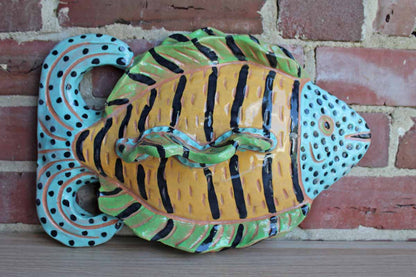 Colorful Fish Hangable Ceramic Wall Art