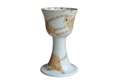 Ceramic Pouncing Cats Vase
