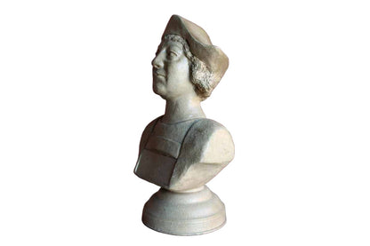 Cement Pedestal Bust of a Renaissance Man