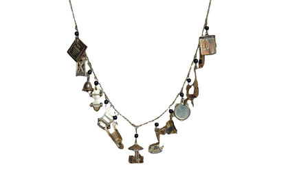 Gold Tone Necklace with Baby Charms