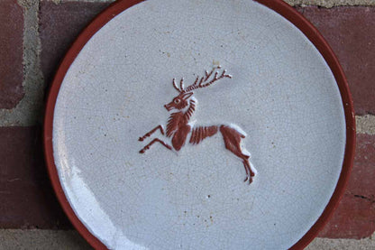 Leaping Stag Decorative Trinket Dish/Wall Plate
