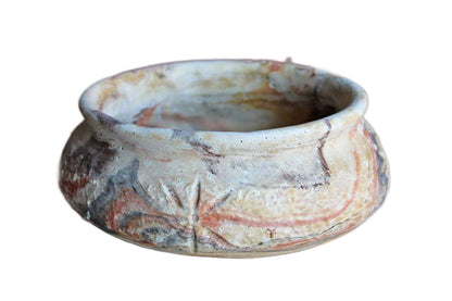 Comanche Pottery Designed by Ron Allen (Texas, USA) Multi-Colored Swirled Bowl