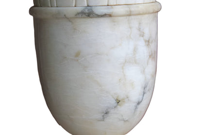 Old Solid Alabaster Lamp