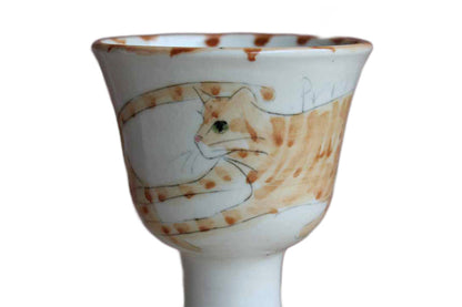 Ceramic Pouncing Cats Vase