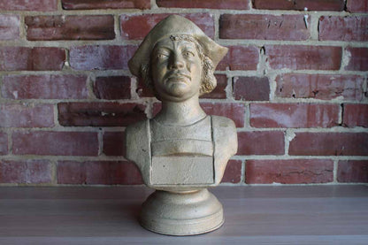 Cement Pedestal Bust of a Renaissance Man