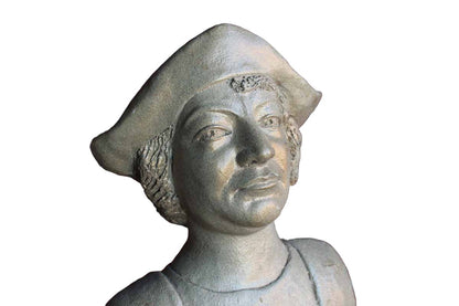 Cement Pedestal Bust of a Renaissance Man