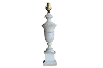 Old Solid Alabaster Lamp