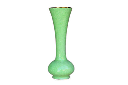 Royal Winton (England) Grimwades Green Porcelain Bud Vase Trimmed with Gold
