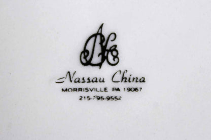 Nassau China (Pennsylvania, USA) Bone China Plate Decorated with a Hunting Dog
