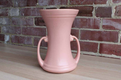 Abington Art Pottery (Virginia, USA) Handled Vase with Matte Pink Glaze