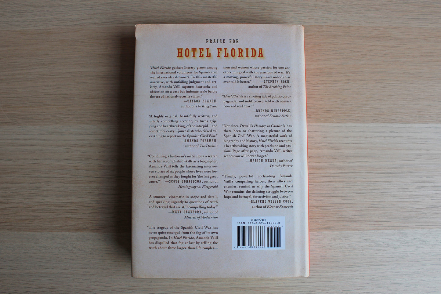 Hotel Florida:  Truth, Love, and Death in the Spanish Civil War by Amanda Vaill