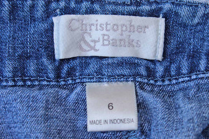 Christopher & Banks Mid-Length A-Line Denim Skirt, Size 6