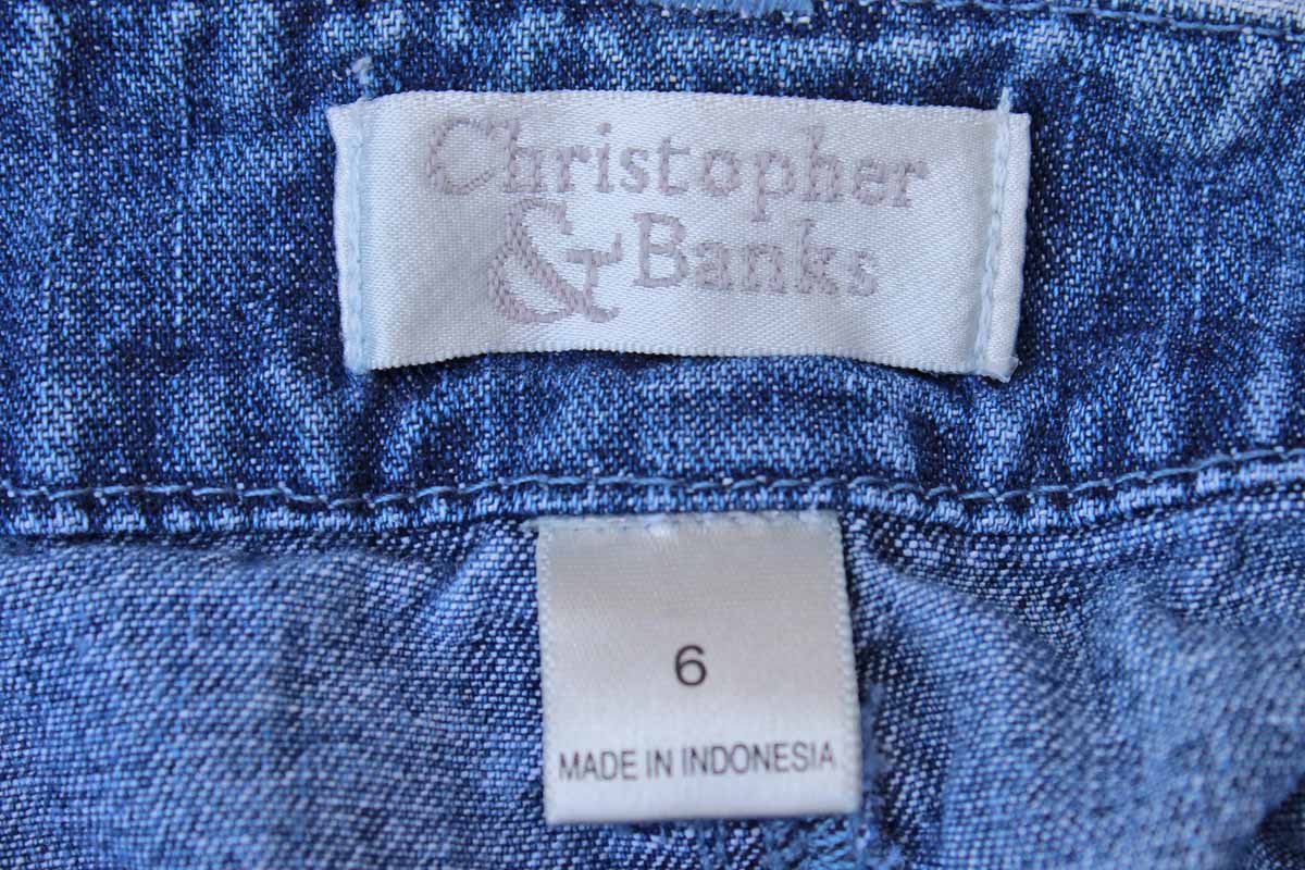 Christopher & Banks Mid-Length A-Line Denim Skirt, Size 6 – The Standing  Rabbit