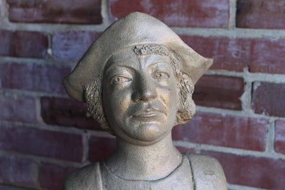 Cement Pedestal Bust of a Renaissance Man