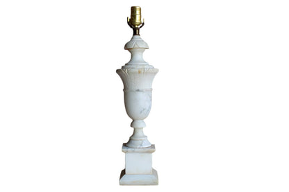 Old Solid Alabaster Lamp