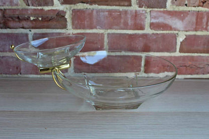 Hazel Atlas Glass Company (West Virginia, USA) Clear Glass Simplicity Chip n' Dip Set