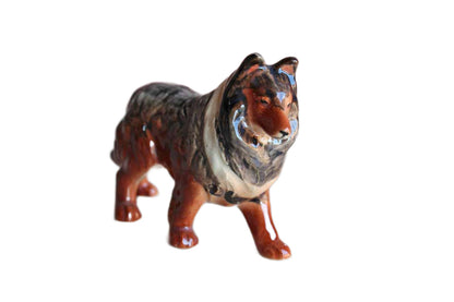 Porcelain Collie Dog Figurine