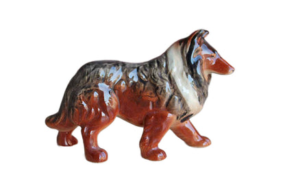 Porcelain Collie Dog Figurine