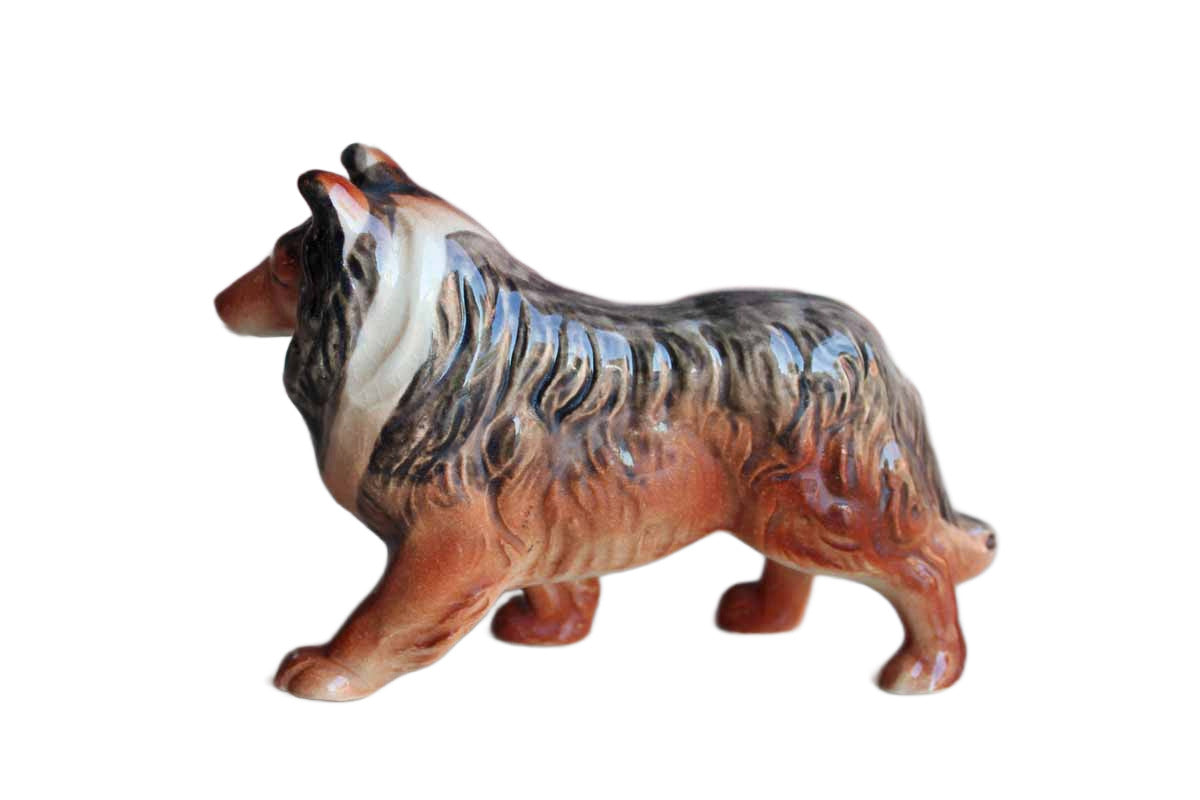 Porcelain Collie Dog Figurine