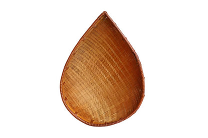 Hand Woven Ovate Shaped Round Bottom Storage Basket