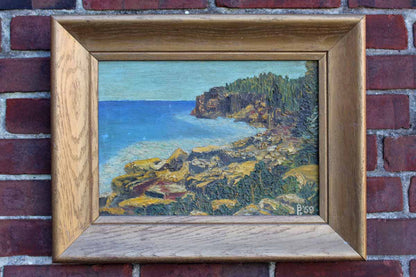 Trio of Original Oil Paintings Depicting Landscape Scenes by "RJ" 1950s