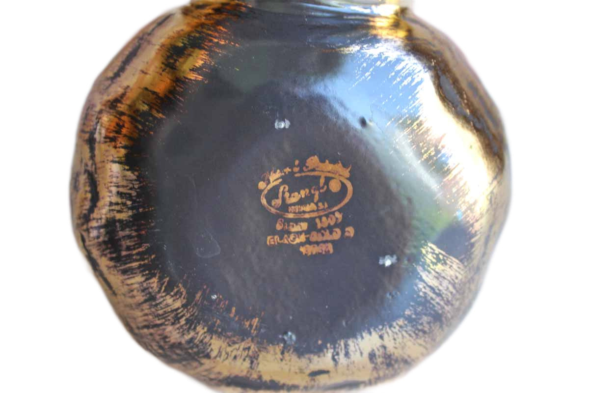 Stangl Pottery (New Jersey, USA) 22 KT Black-Gold Divided Ceramic Dish