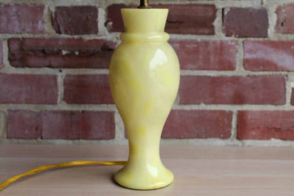 Yellow Baluster Shaped Alabaster Lamp