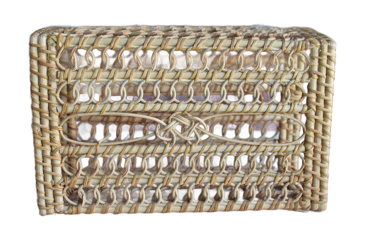 Hand-Weaved Reed Tissue Paper Storage Box