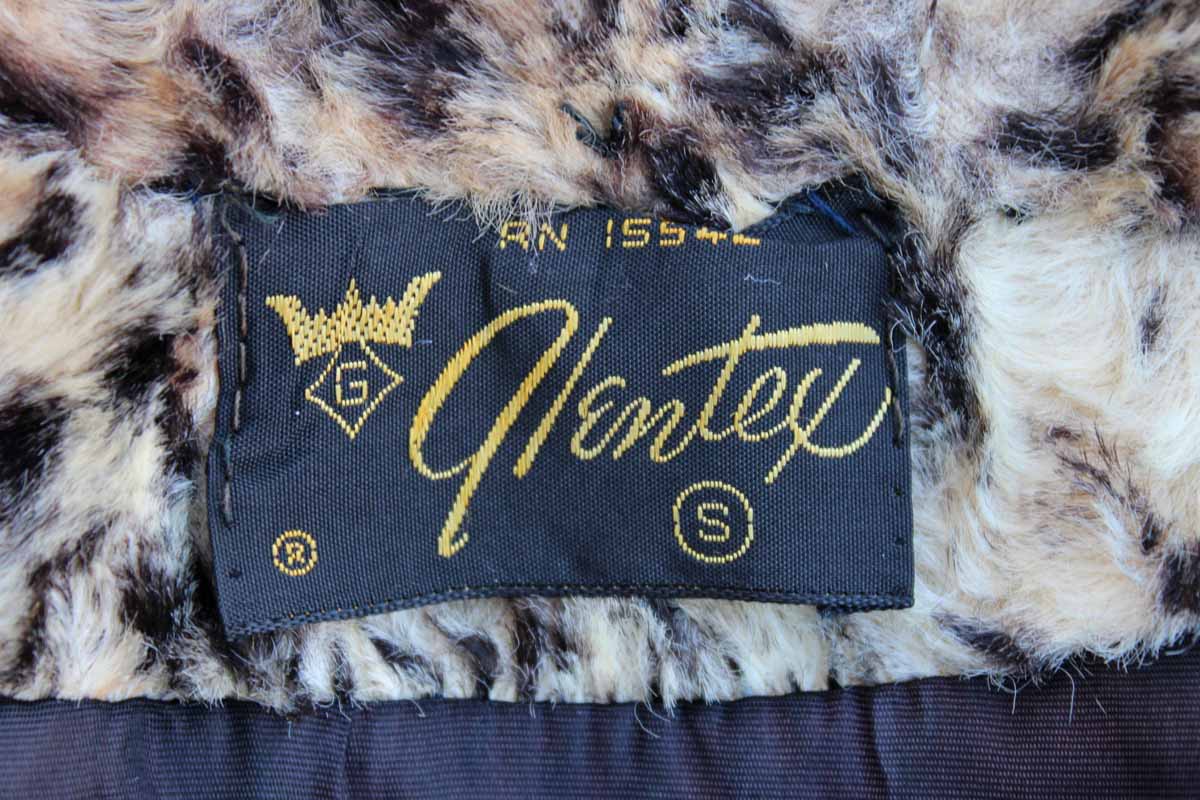 Glentex Faux Fur Cheetah Print Cropped Jacket, Size Small