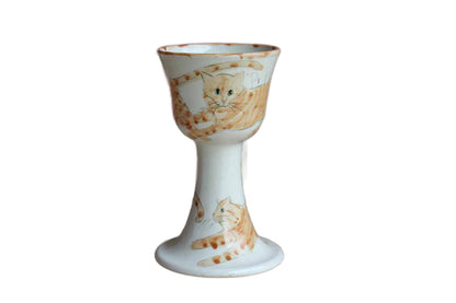 Ceramic Pouncing Cats Vase