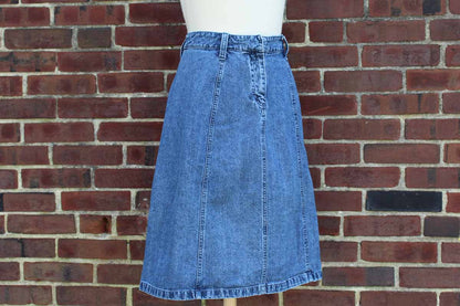 Christopher & Banks Mid-Length A-Line Denim Skirt, Size 6