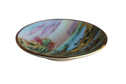 Veneto Flair (Italy) Hand Etched and Painted Wall Plate of the Hudson Valley