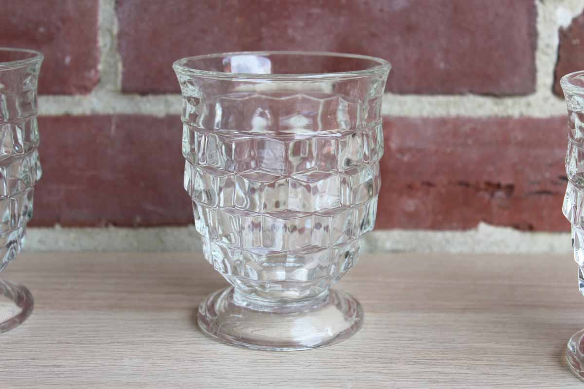 Vintage Fostoria American Glassware Juice Tumbler Glasses- Set of 8