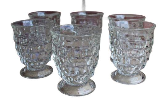 Fostoria Glass Company (West Virginia, USA) American Clear Glass Tumblers, 6 Pieces