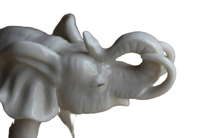Blanc de Chine Porcelain Elephant Figurine