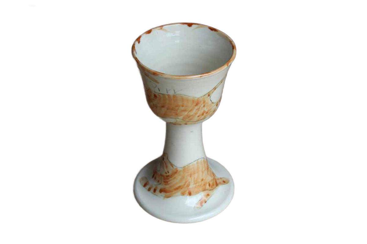 Ceramic Pouncing Cats Vase