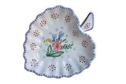 Laholms-Keramik (Sweden) Fruit Shaped Ceramic Dish Decorated with Flower Designs