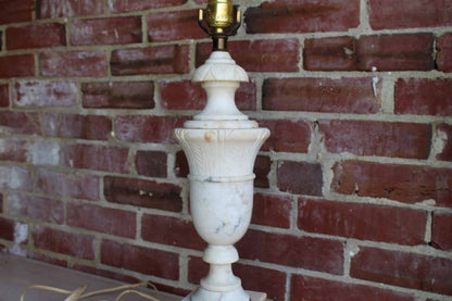 Old Solid Alabaster Lamp
