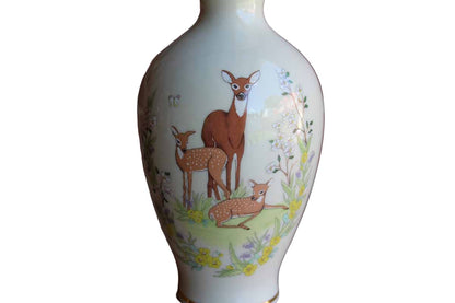 Lenox (USA) Mother's Day 1984 Limited Edition Porcelain Vase with Doe and Fawns