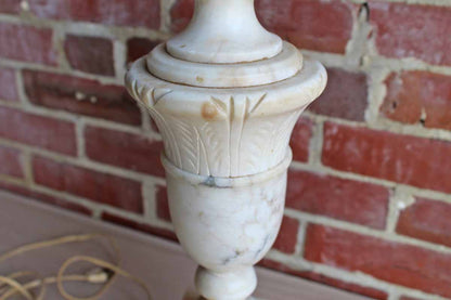 Old Solid Alabaster Lamp