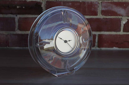 Stylish Clear Glass Clock with Frosted Numbers