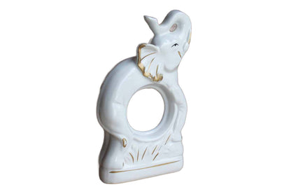 Ceramic White and Gold Elephant Frame
