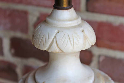 Old Solid Alabaster Lamp