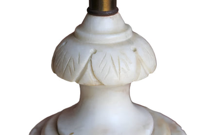 Old Solid Alabaster Lamp