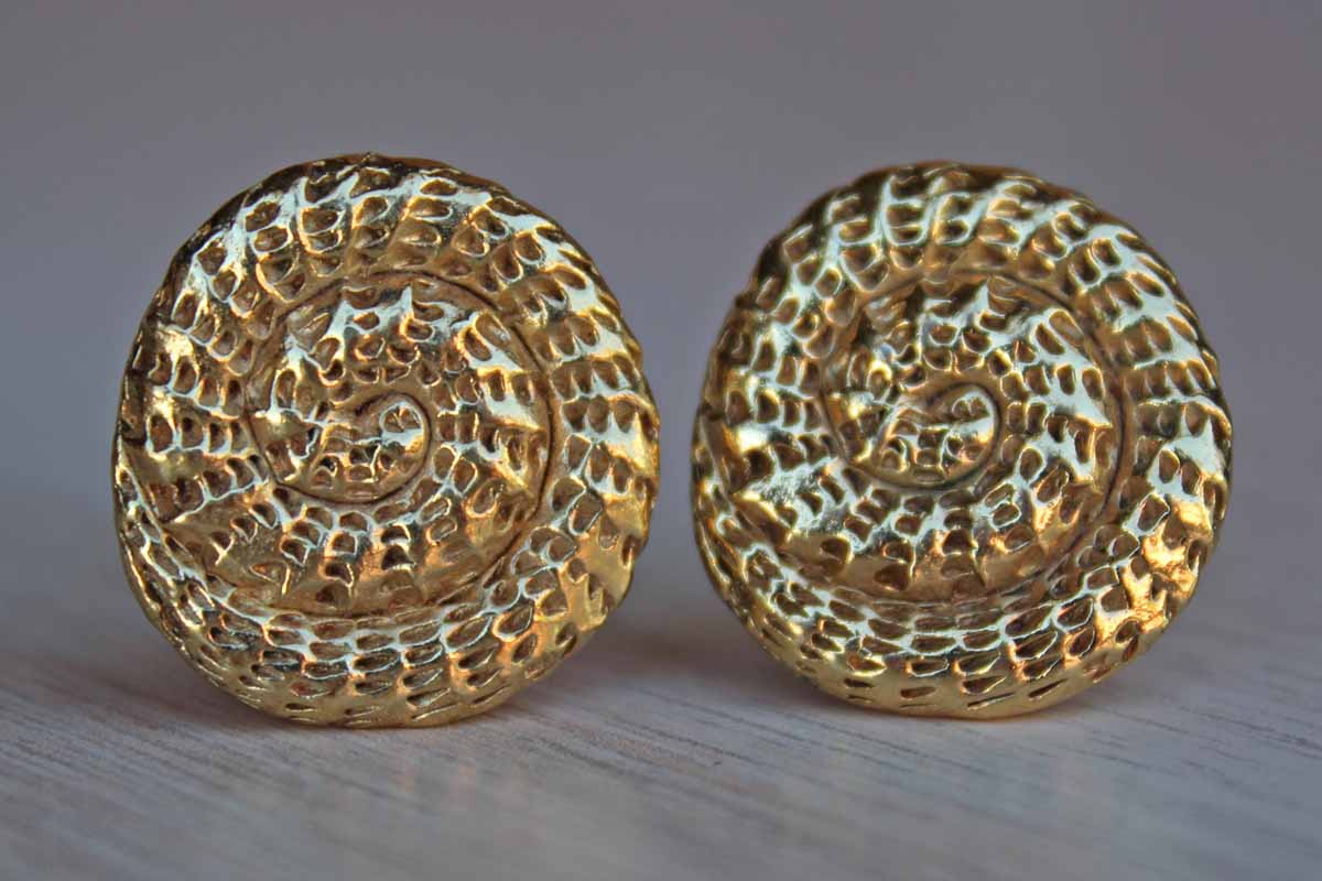 Musées de France Gold Coiled Non-Pierced Earrings